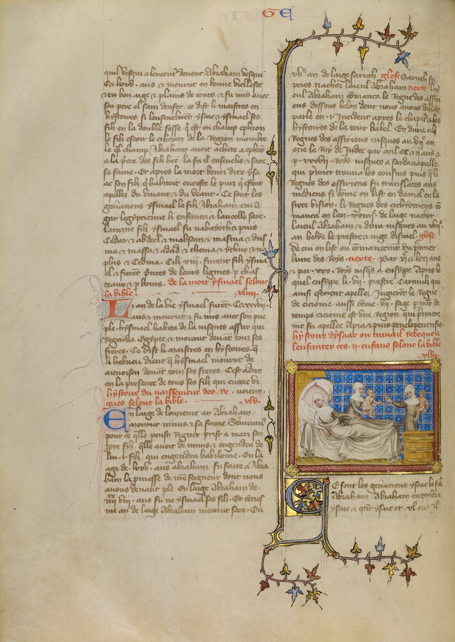 El nacimiento de Esaú y Jacob de Master of Jean