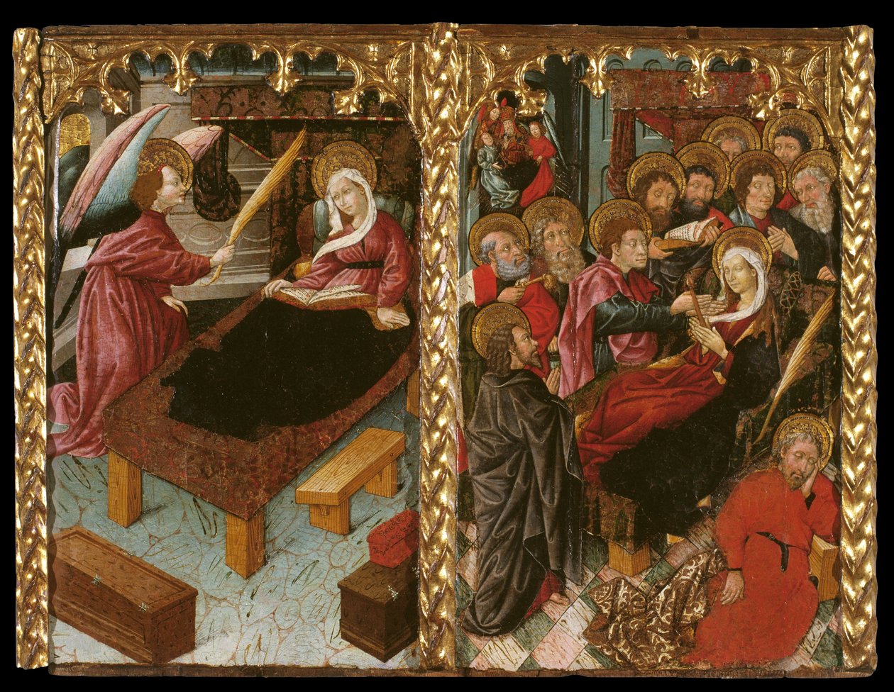 Anunciación de la Muerte y Dormición de la Virgen de Master of Riglos