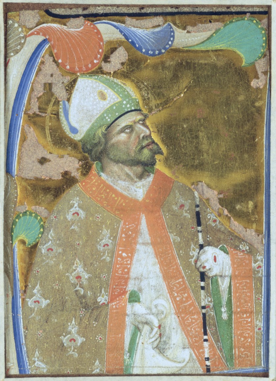 Un santo obispo de Master of San Michele of Murano