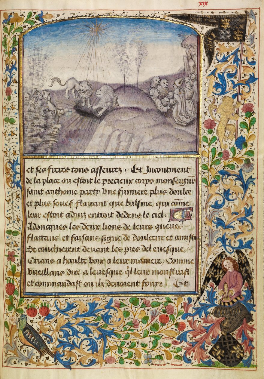 El Obispo Teófilo encontrando la tumba de San Antonio de Master of the Brussels Romuléon or workshop
