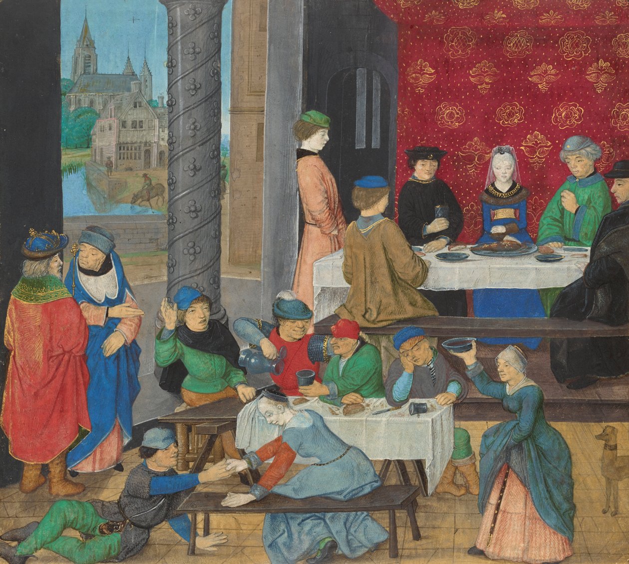 El templado y el intemperante, c.1475-80 de Master of the Dresden Prayer Book