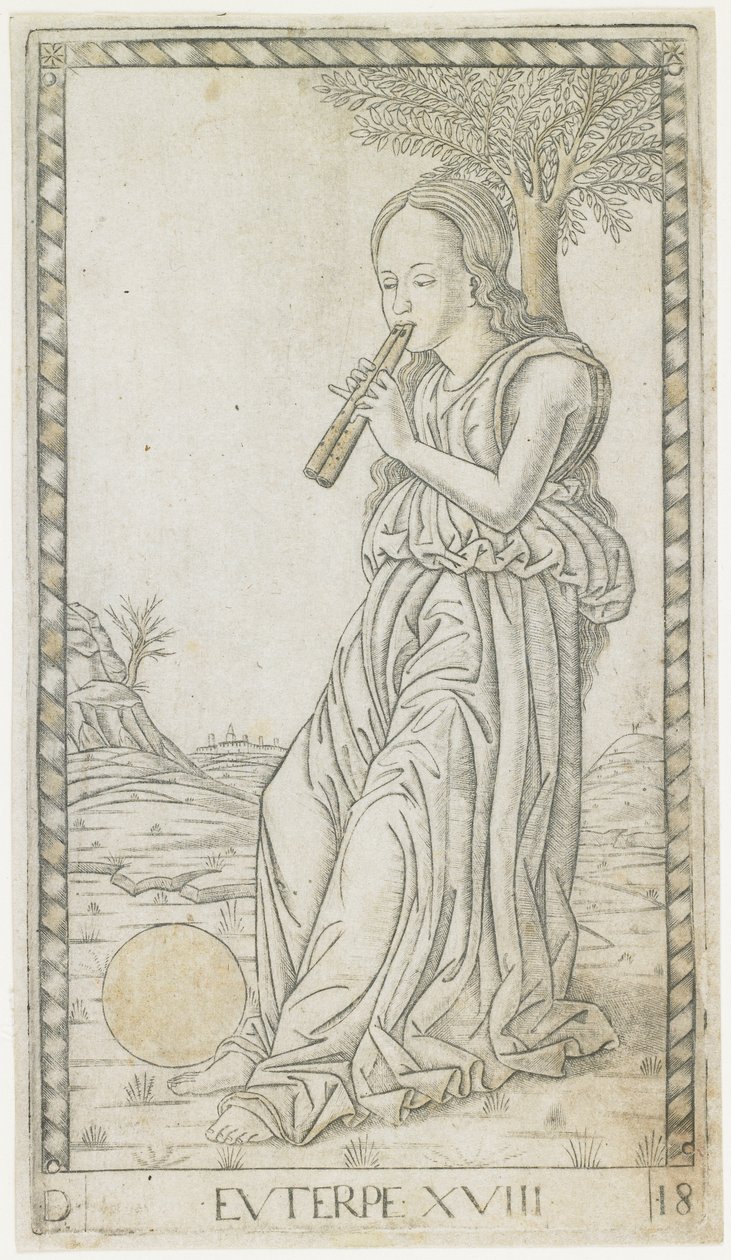 Euterpe, c.1465 de Master of the E Series Tarocchi Master of the E Series Tarocchi