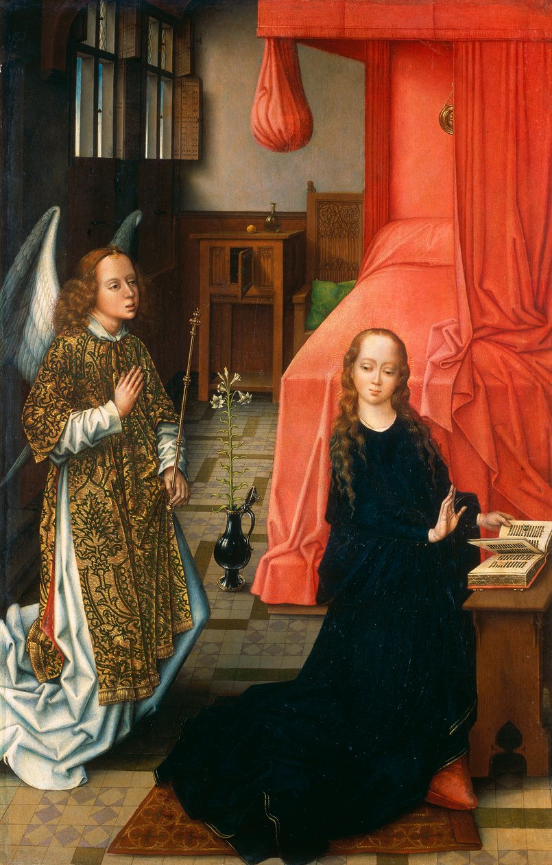 La Anunciación, obra del Maestro della Leggenda di Santa Caterina de Master of the Legend of St. Catherine