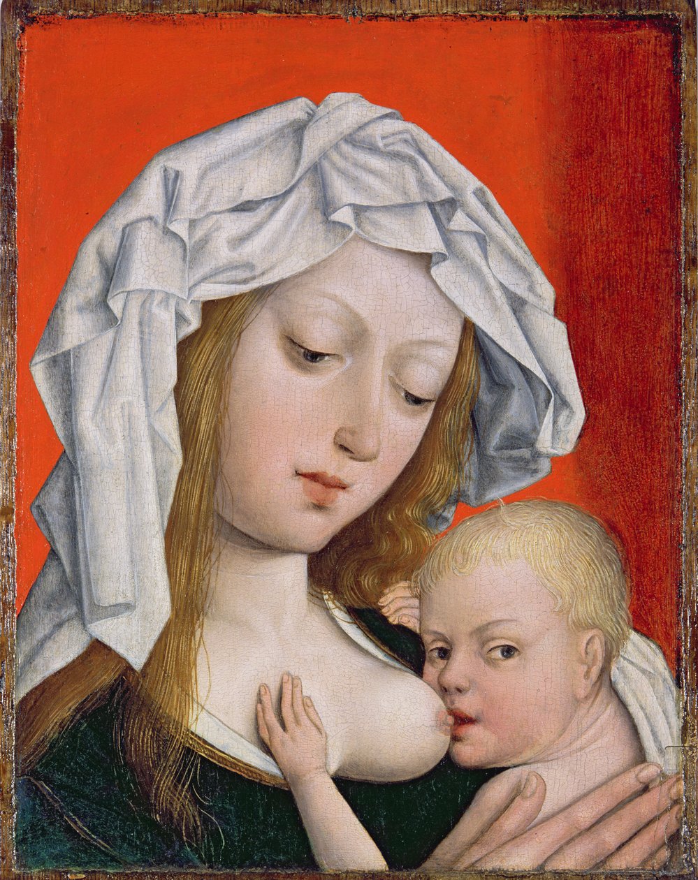 Madonna Amamantando al Niño Jesús, finales del siglo XV de Master of the Legend of the Magdalen
