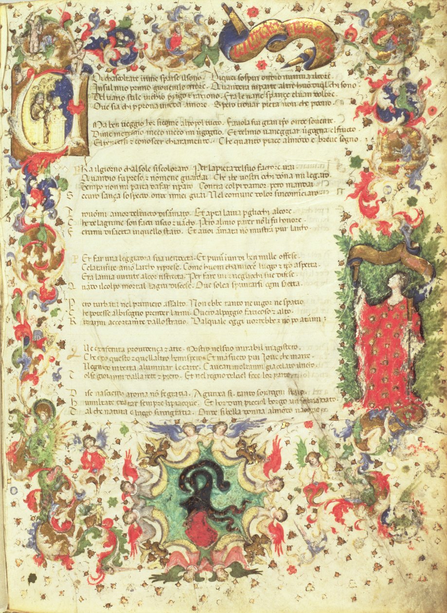 Página Ilustrada del Triunfo de Petrarca de Master of the Novella PD