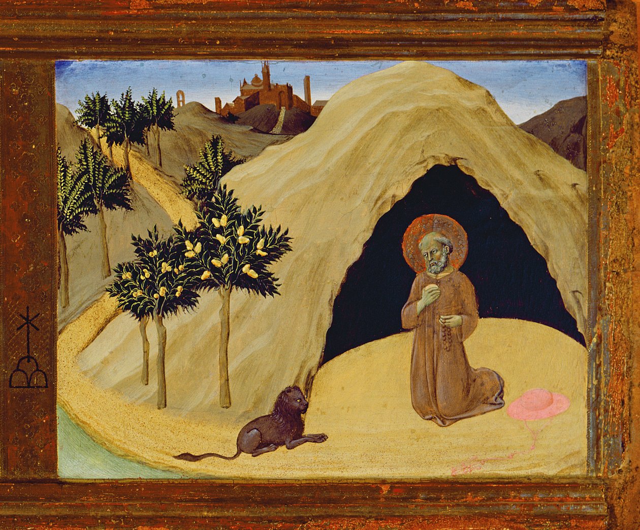 San Jerónimo con el león (detalle) de Master of the Osservanza