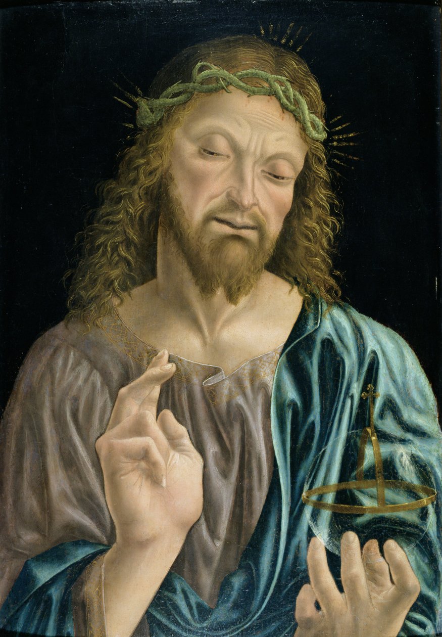 Cristo Salvator Mundi, c.1490-94 de Master of the Pala Sforzesca