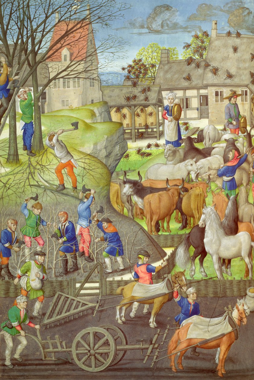 Ms 311, fol.41v Ilustración de las Geórgicas de Virgilio, c.1500 de Master of the Prayer Books