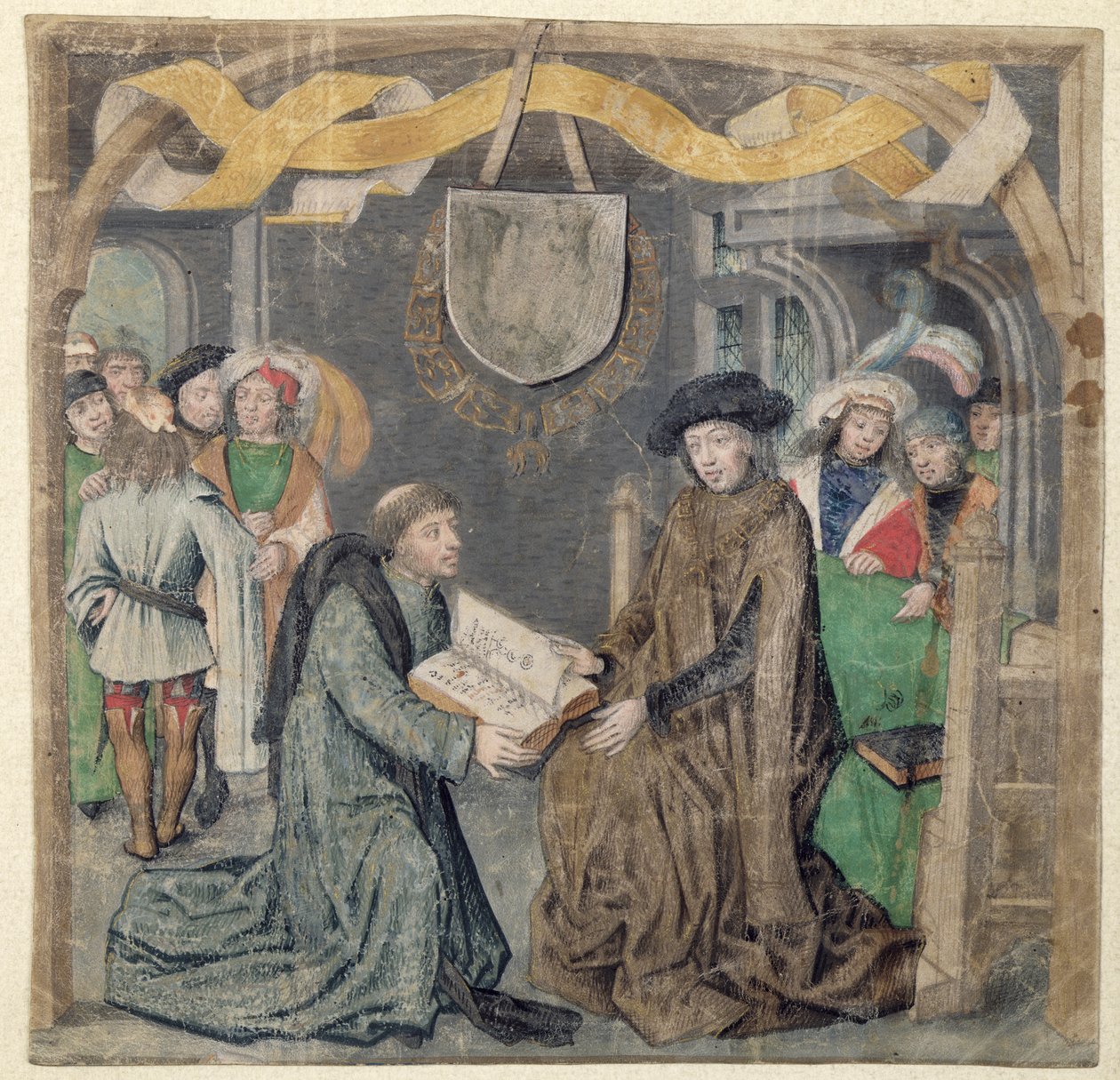 La presentación de un libro a un señor de Master of the St. Bartholomew Altarpiece