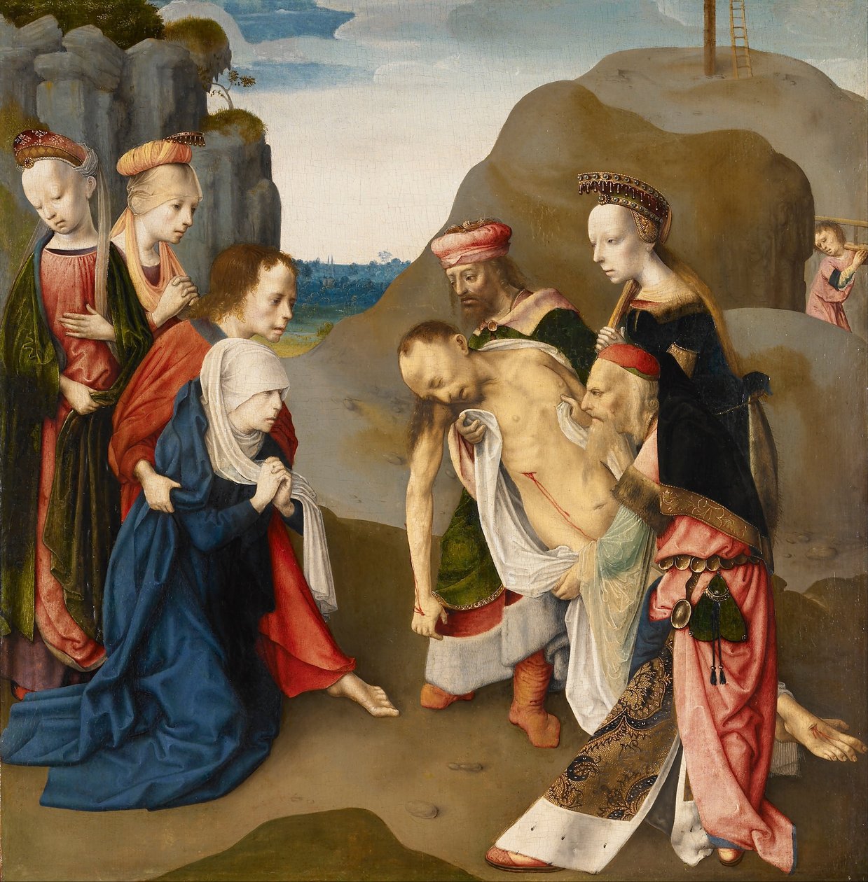 Lamentación sobre el Cristo Muerto de Master of the Virgo Inter Virgines