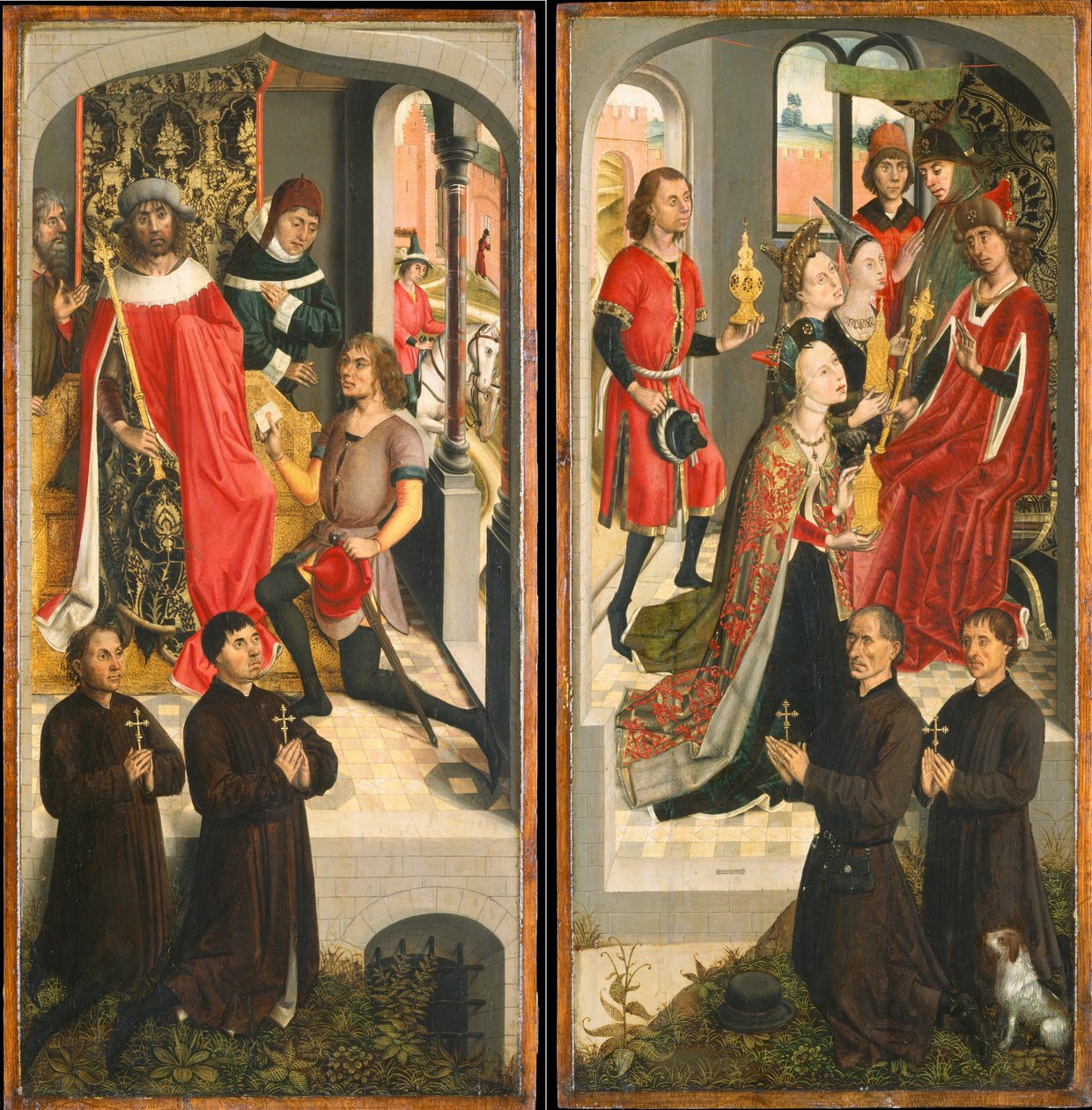 Alas de un tríptico de Master of the legend of St. Barbara