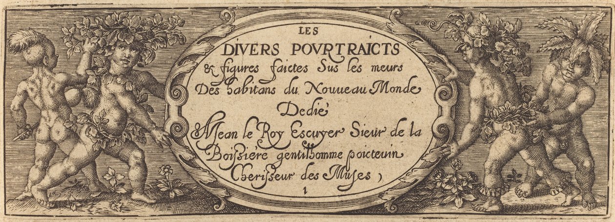 Les divers pourtraicts et figures I (Página de título) de Master AD
