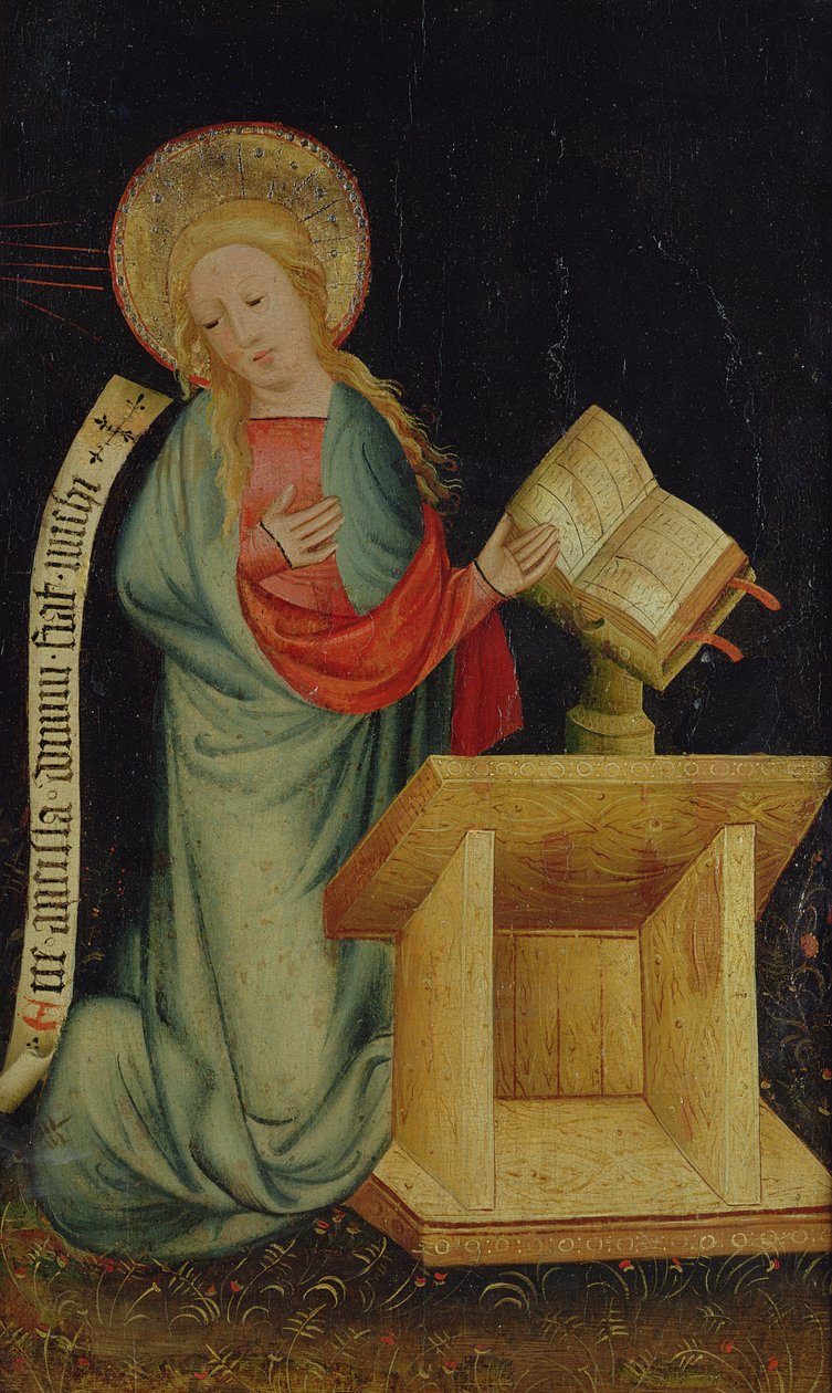 Virgen de la Anunciación, del Altar del Cosechador, c.1410 de Master Bertram of Minden