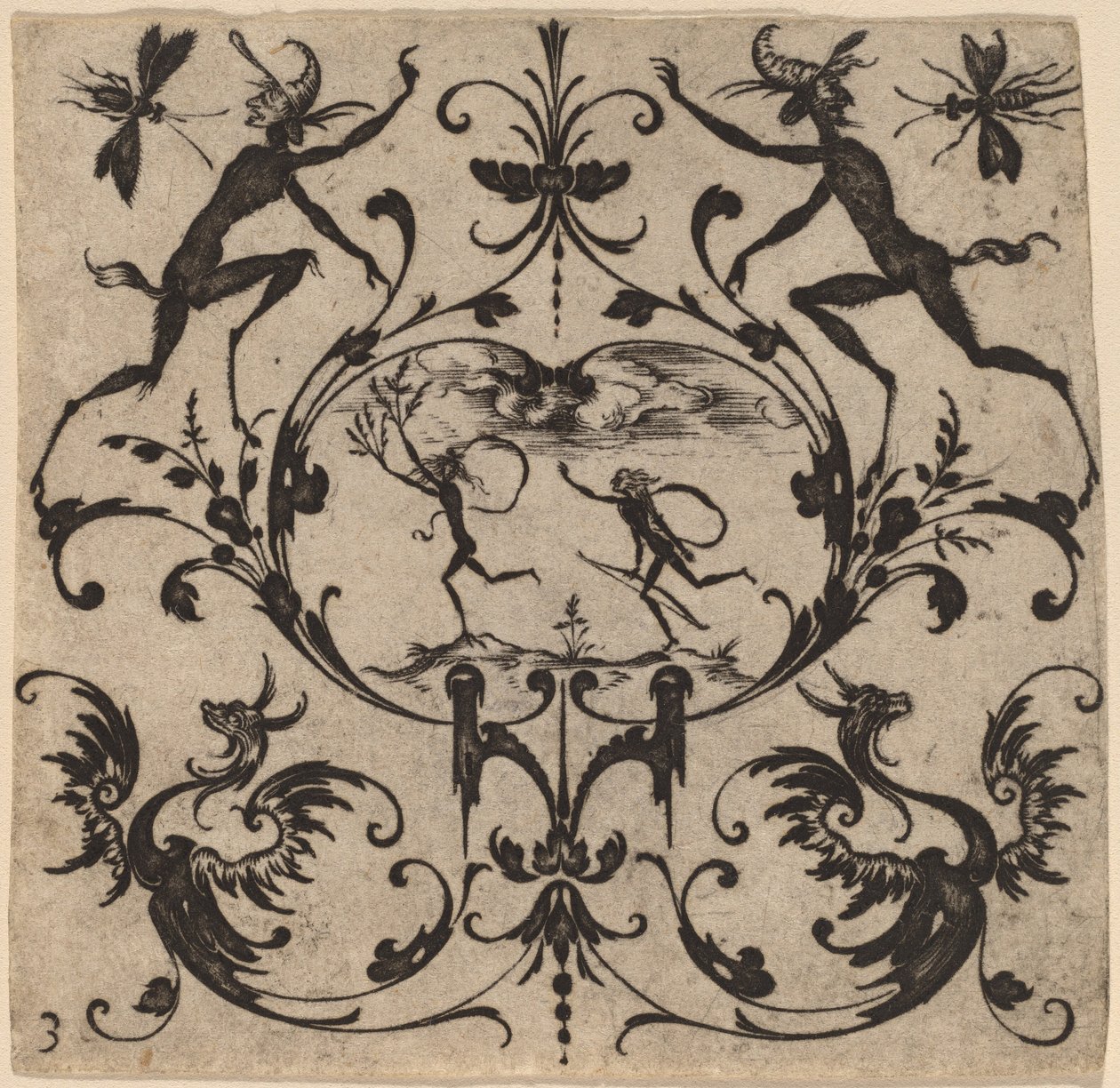 Ornamento con grotesco de Master CR