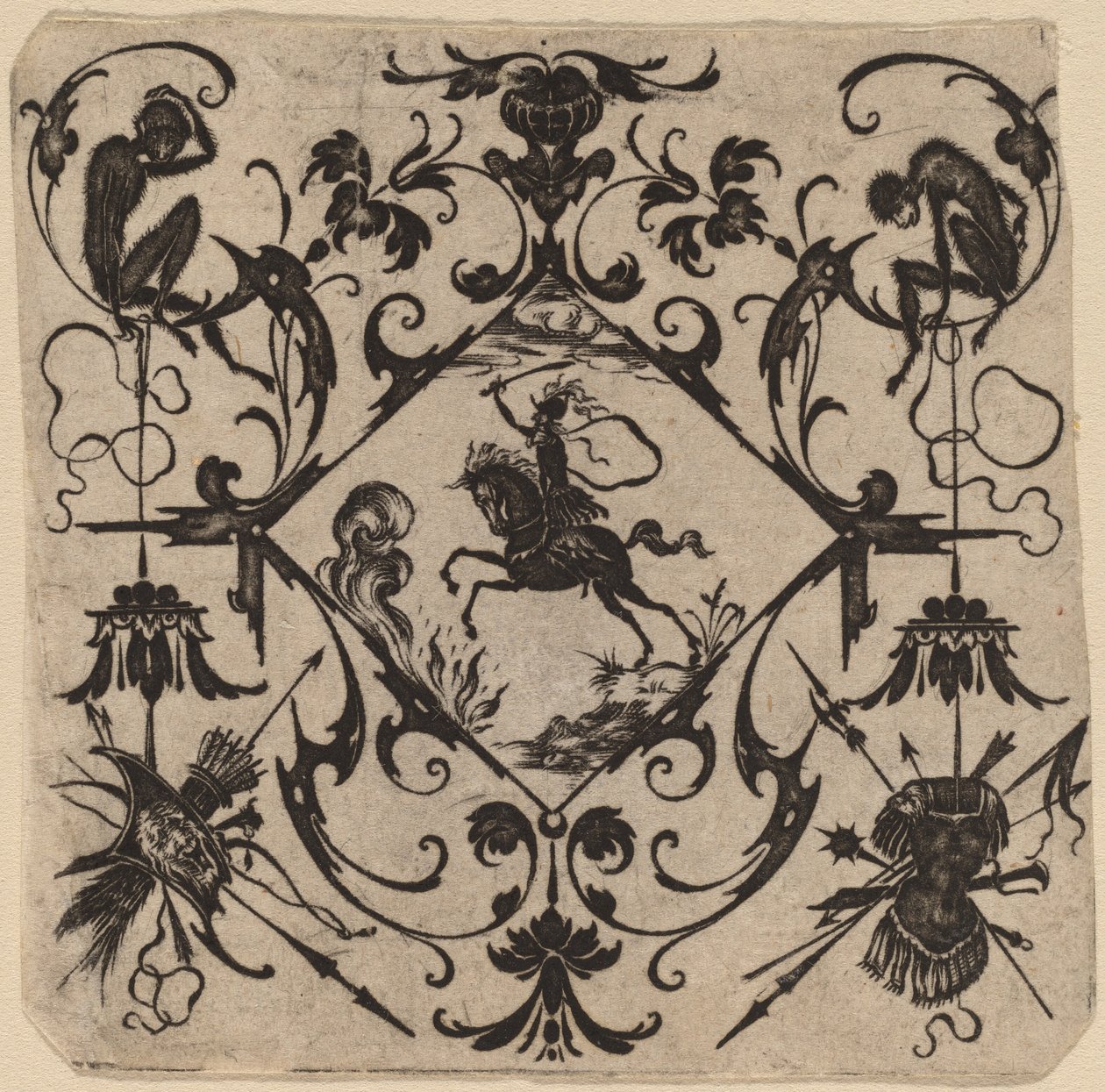 Ornamento con grotesco de Master CR