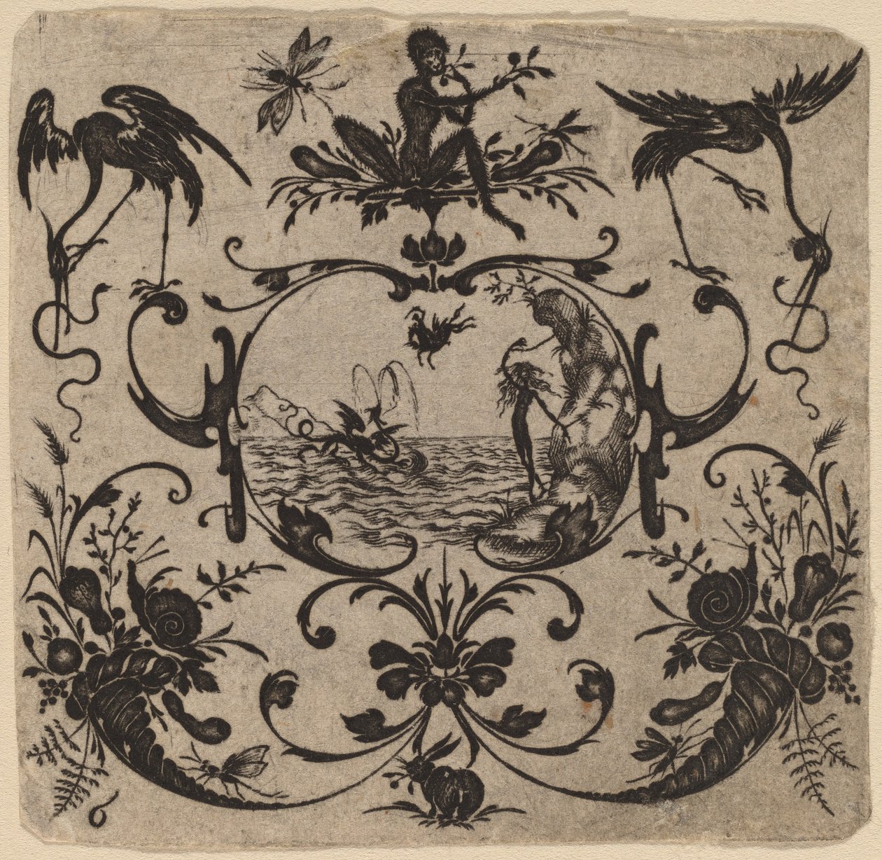 Ornamento con Grotesco de Master CR