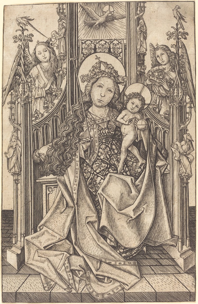 Madonna y Niño en el Trono de Master E.S.