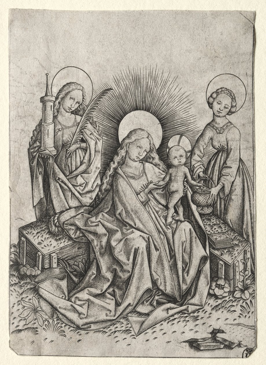 Madonna y Niño en un Jardín entre Santa Bárbara y Santa Dorotea de Master ES