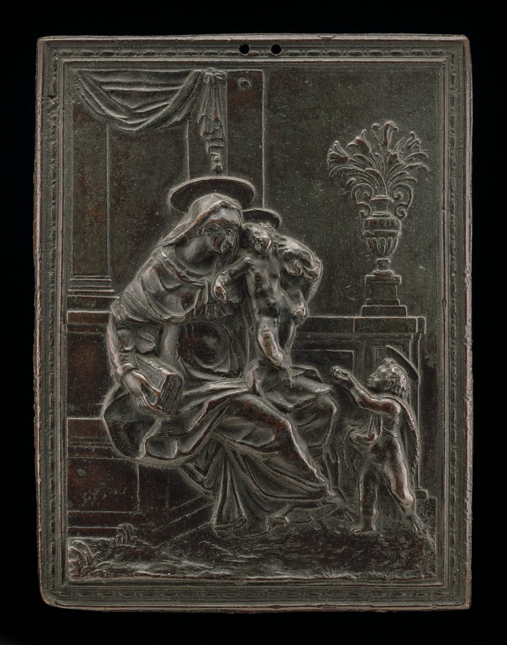 Madonna y Niño con San Juan Bautista, probablemente c. 1600 de Master F.D.