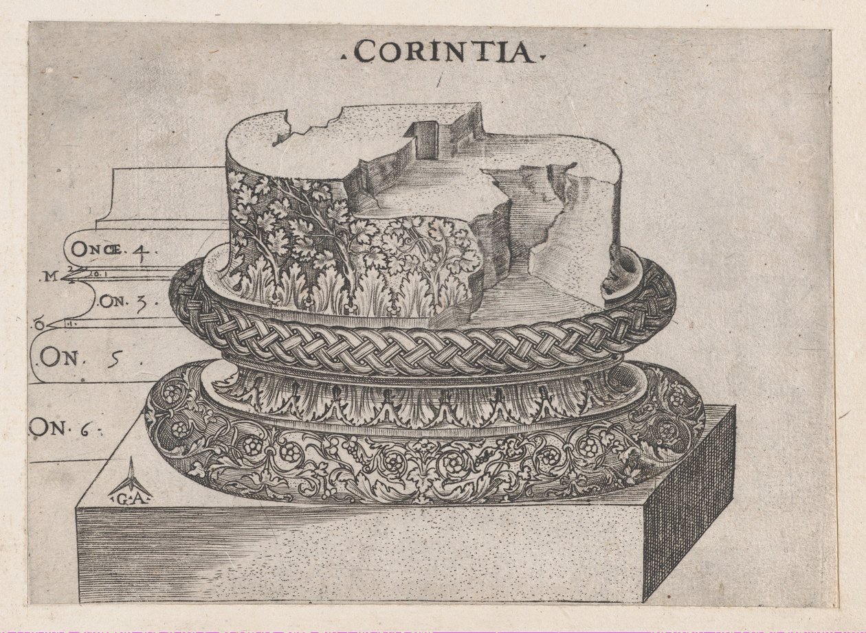 Speculum Romanae Magnificentiae: Base corintia de Master GA