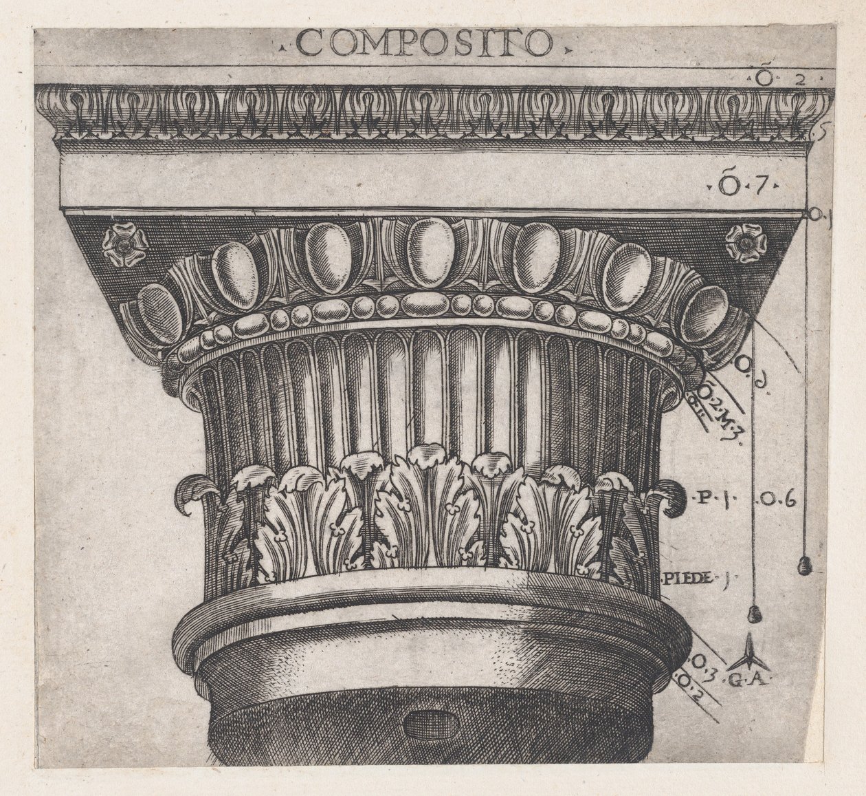 Speculum Romanae Magnificentiae: Capital Jónico de Master GA