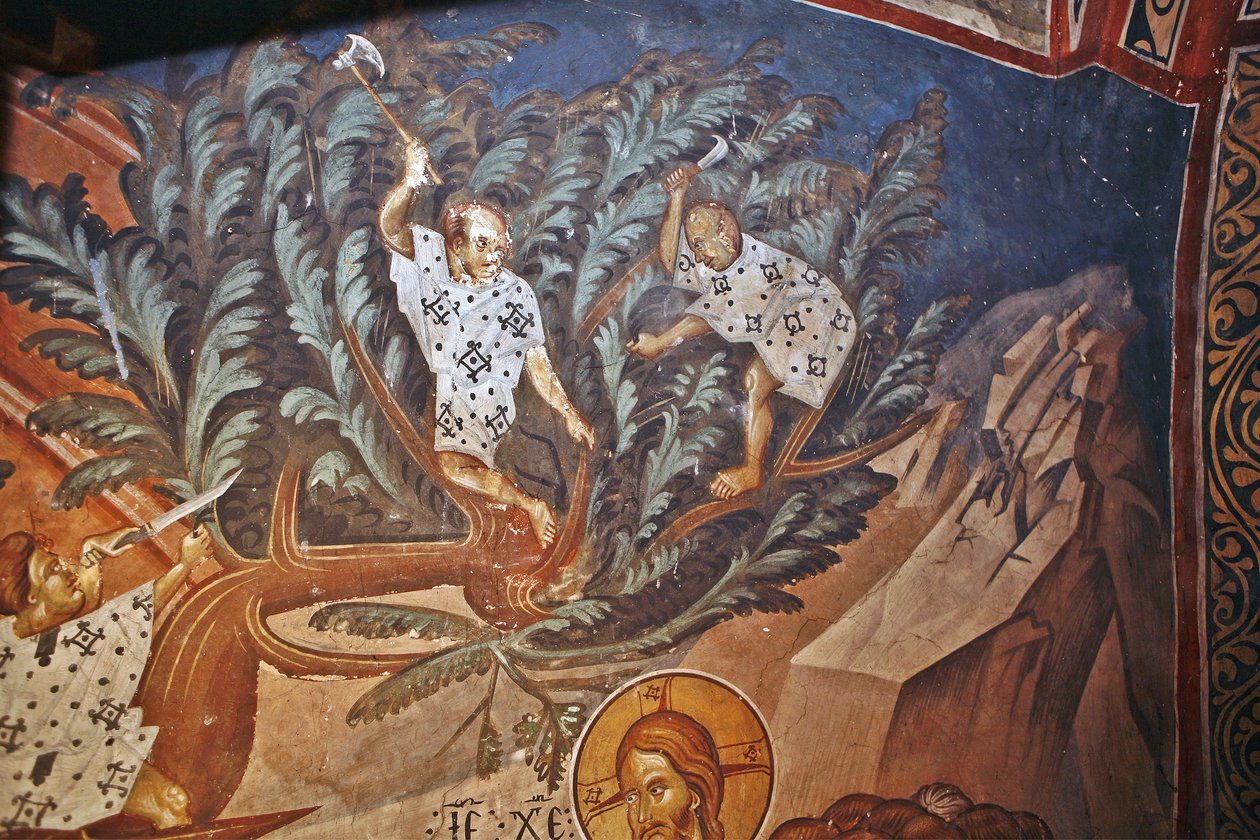 La entrada de Cristo en Jerusalén. (detalle) de Master Gerasime