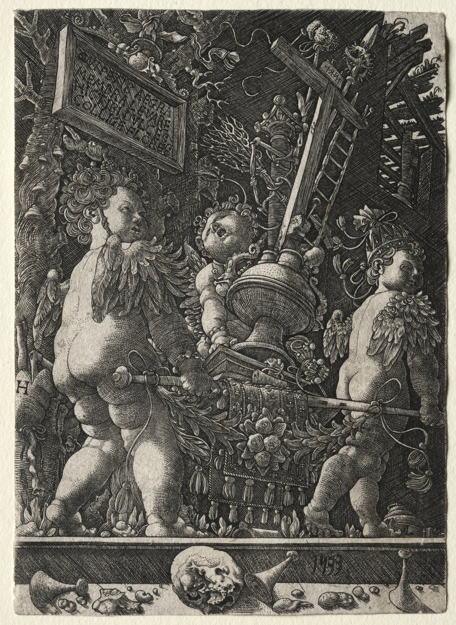 Ángeles llevando los emblemas de la Pasión, 1533 de Master H. L.