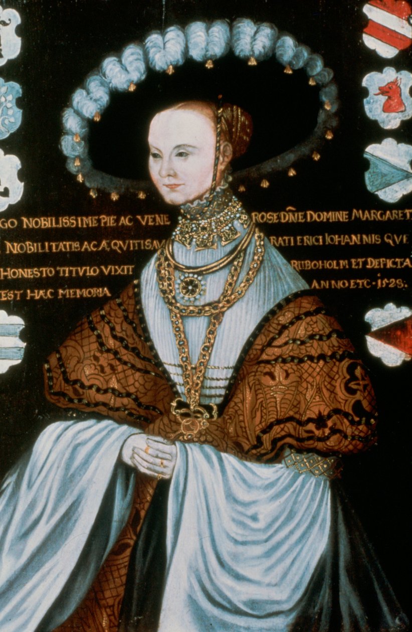 Margareta Eriksdotter Vasa (detalle), siglo XVI de Master Hillebrandt