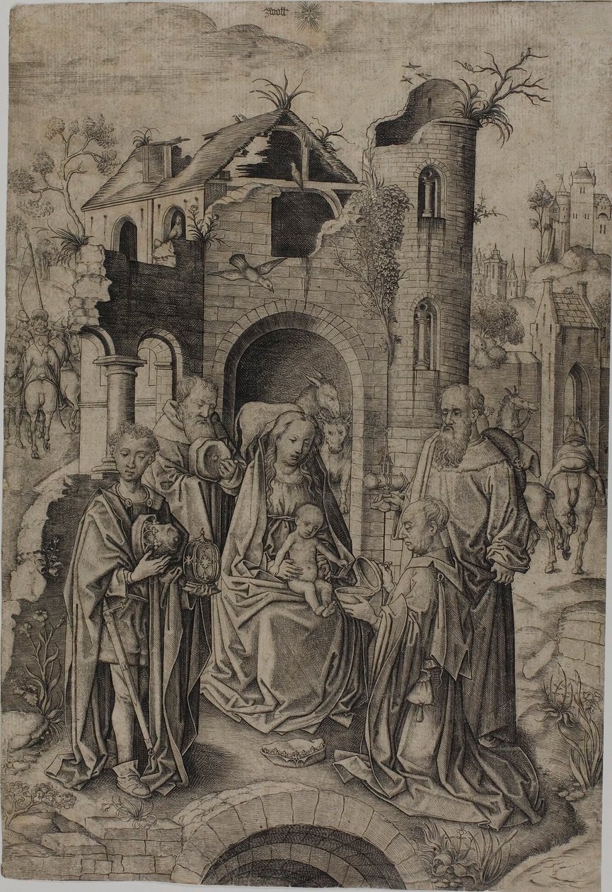 La adoración de los magos de Master I.A.M. of Zwolle