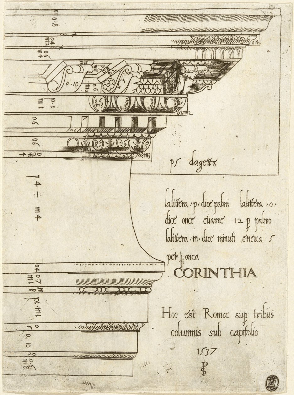 Entablamento del Templo de Cástor y Pólux, Roma de Master PS