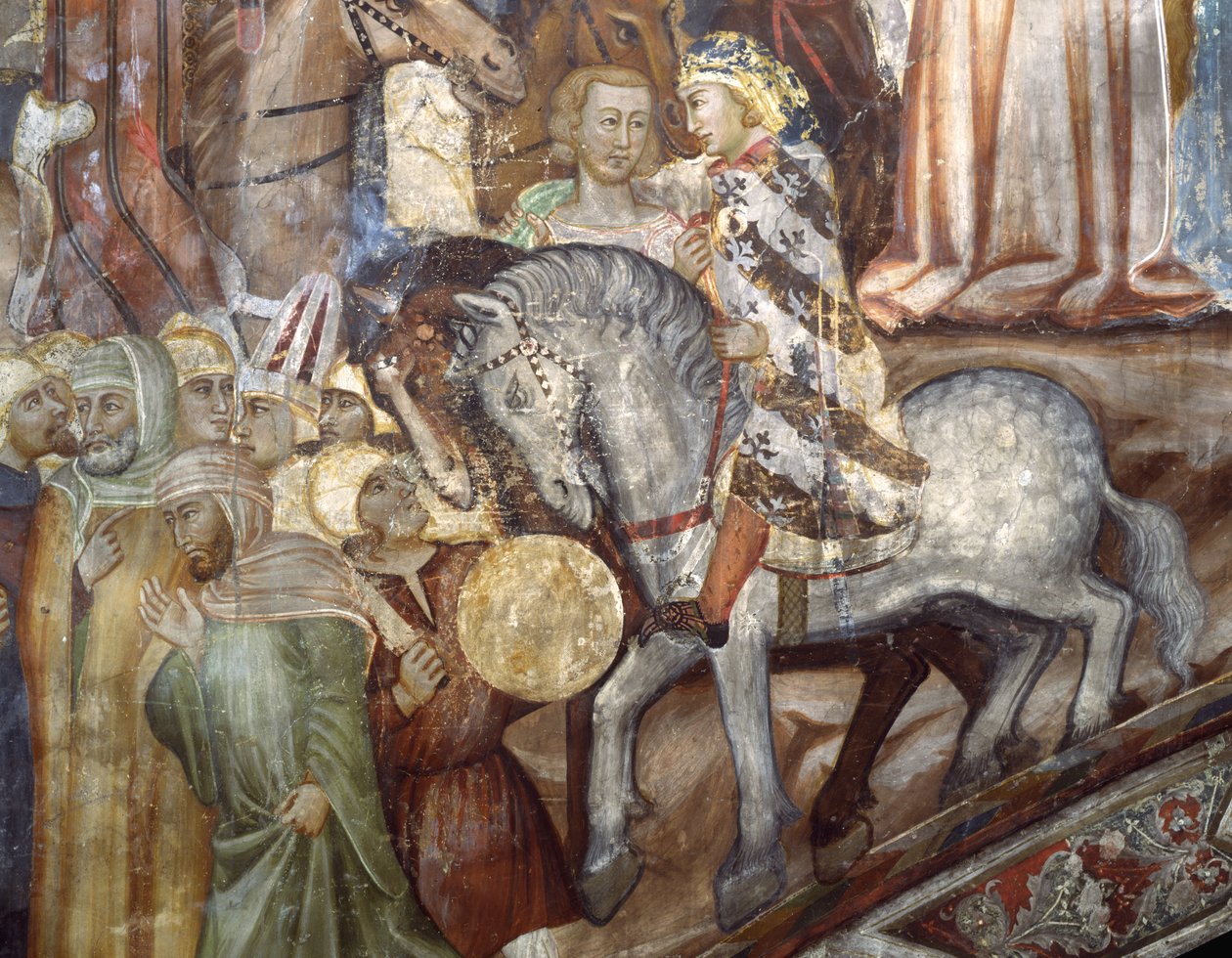 (detalle) de la Crucifixión de Master Trecentesco of Sacro Speco School