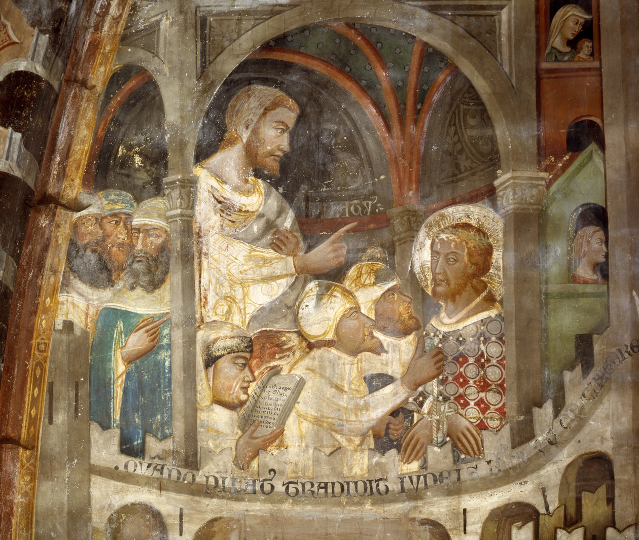 El juicio de Pilato de Master Trecentesco of Sacro Speco School