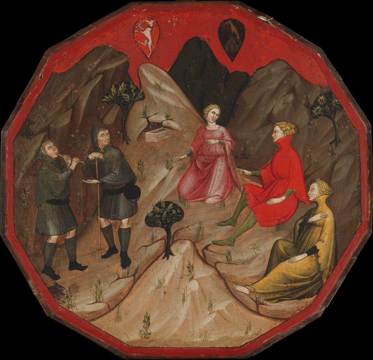 Una contienda entre los pastores Alcesto y Acaten de Master of 1416