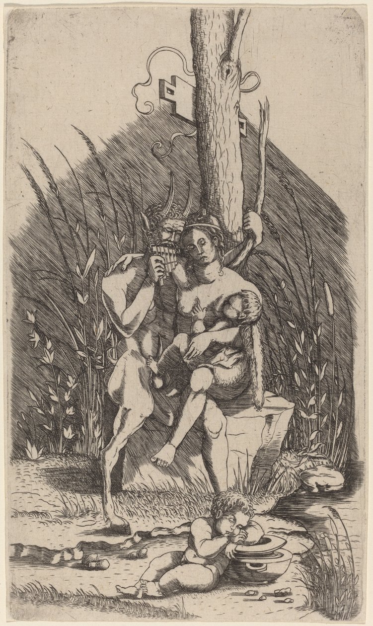 Familia de sátiros de Master of 1515