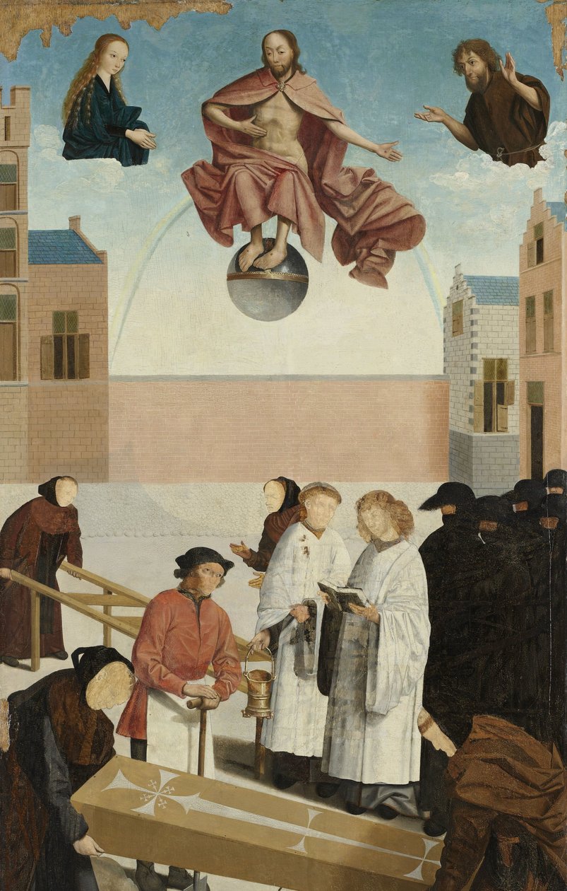 Las siete obras de misericordia
Panel de un políptico que representa las siete obras de misericordia: enterrar a los muertos de Master of Alkmaar