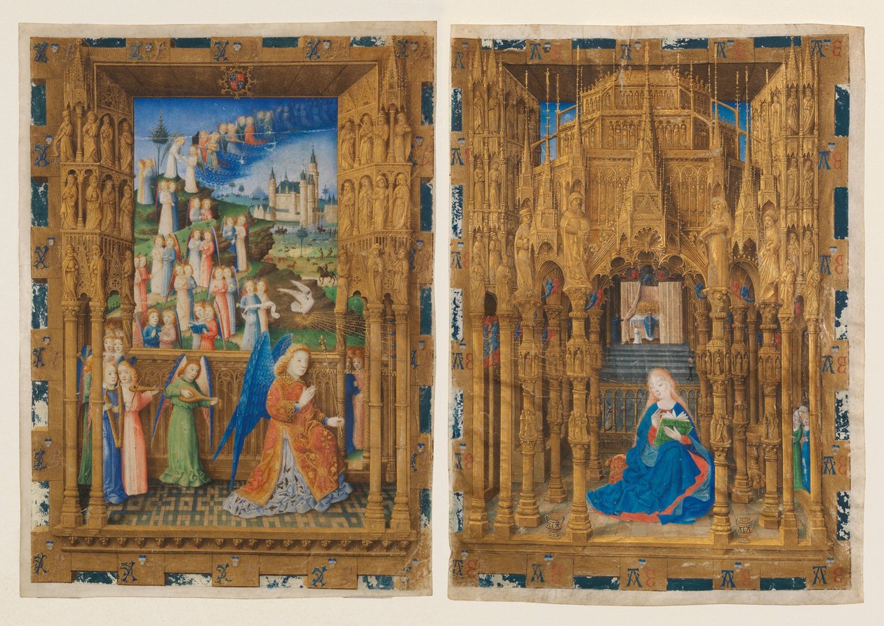 La Anunciación en las Horas de Carlos de Francia de Master of Charles of France