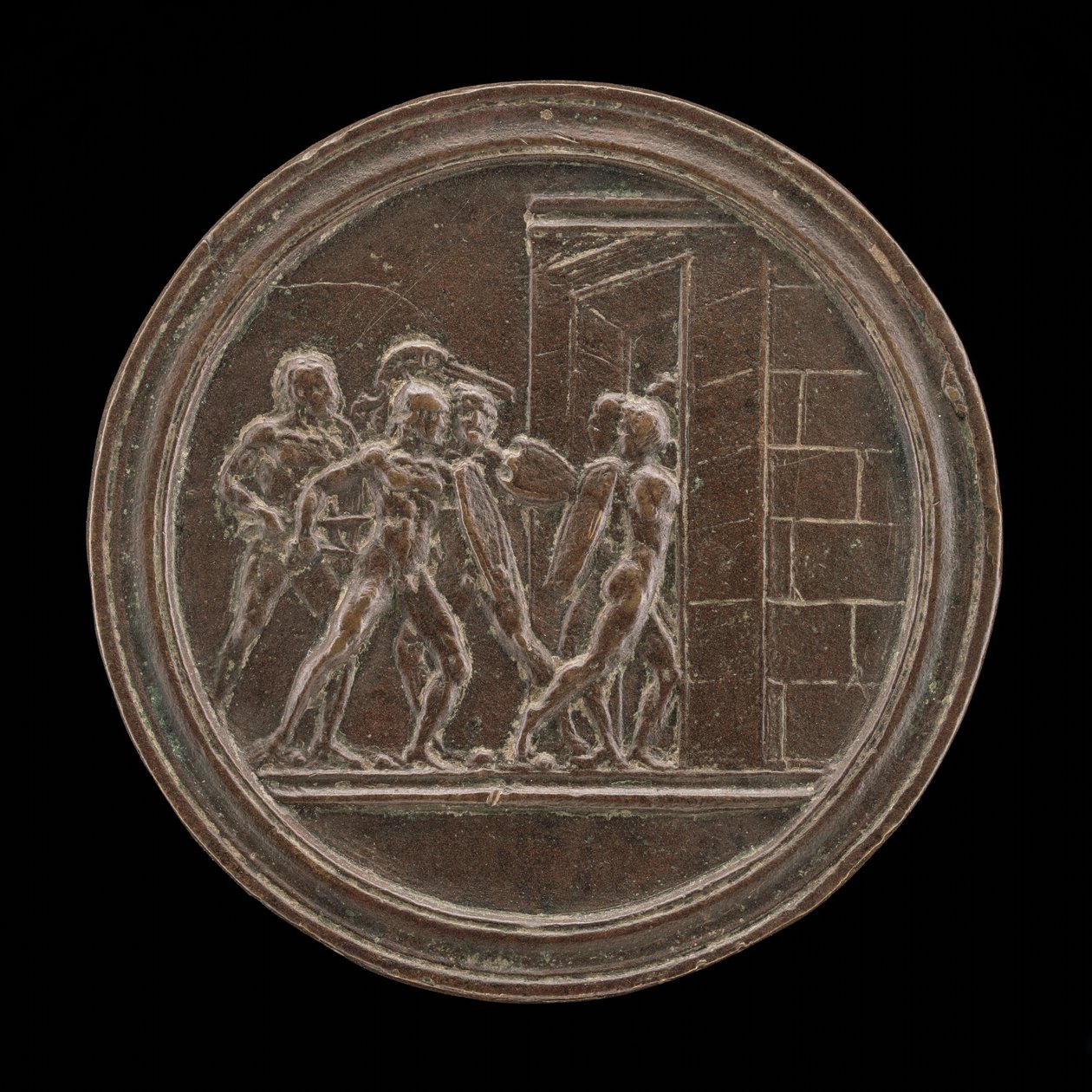 Soldados atacando una puerta de Master of Coriolanus
