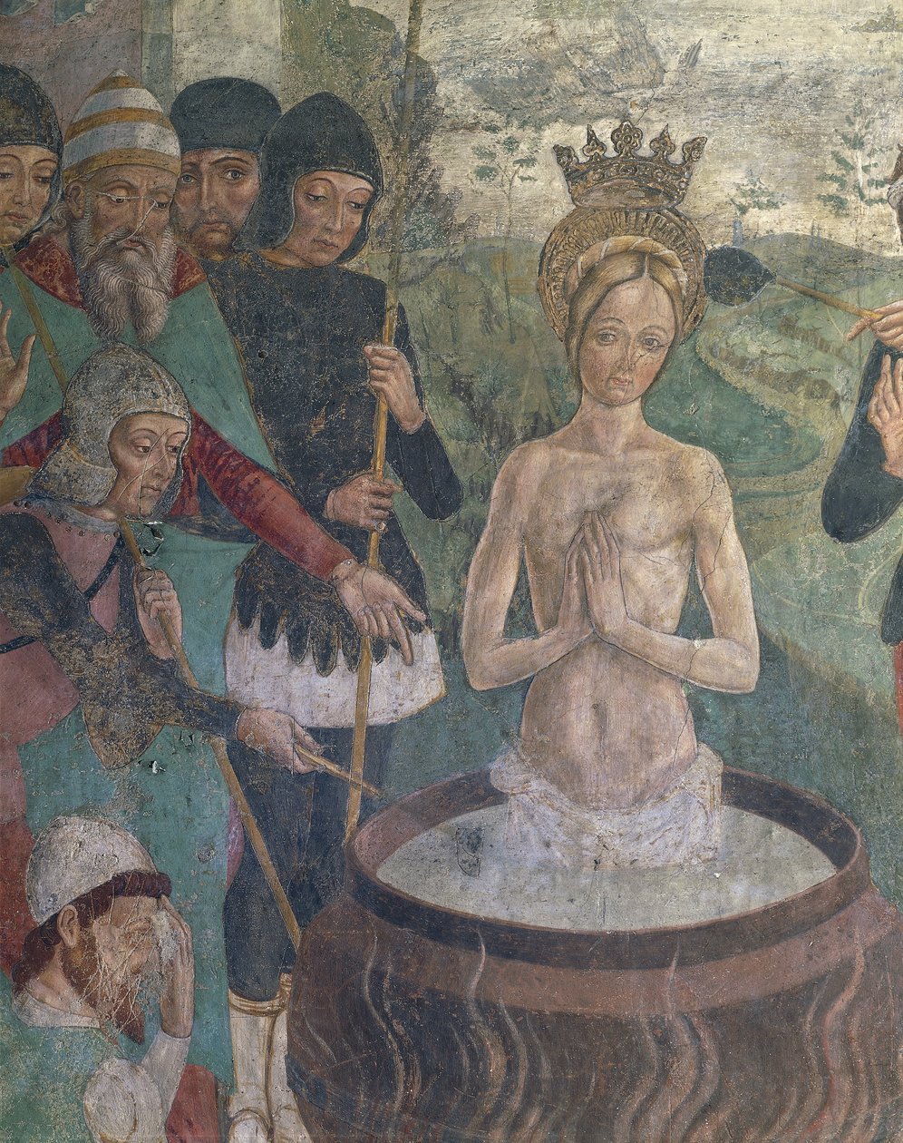 Italia, Región Piamonte, Provincia de Alessandria, Serralunga di Crea, Sacro Monte di Crea, Santuario de Santa María Asunta, Capilla de Santa Margarita de Antioquía, Pasión de Santa Margarita de Antioquía, detalle de Master of Crea