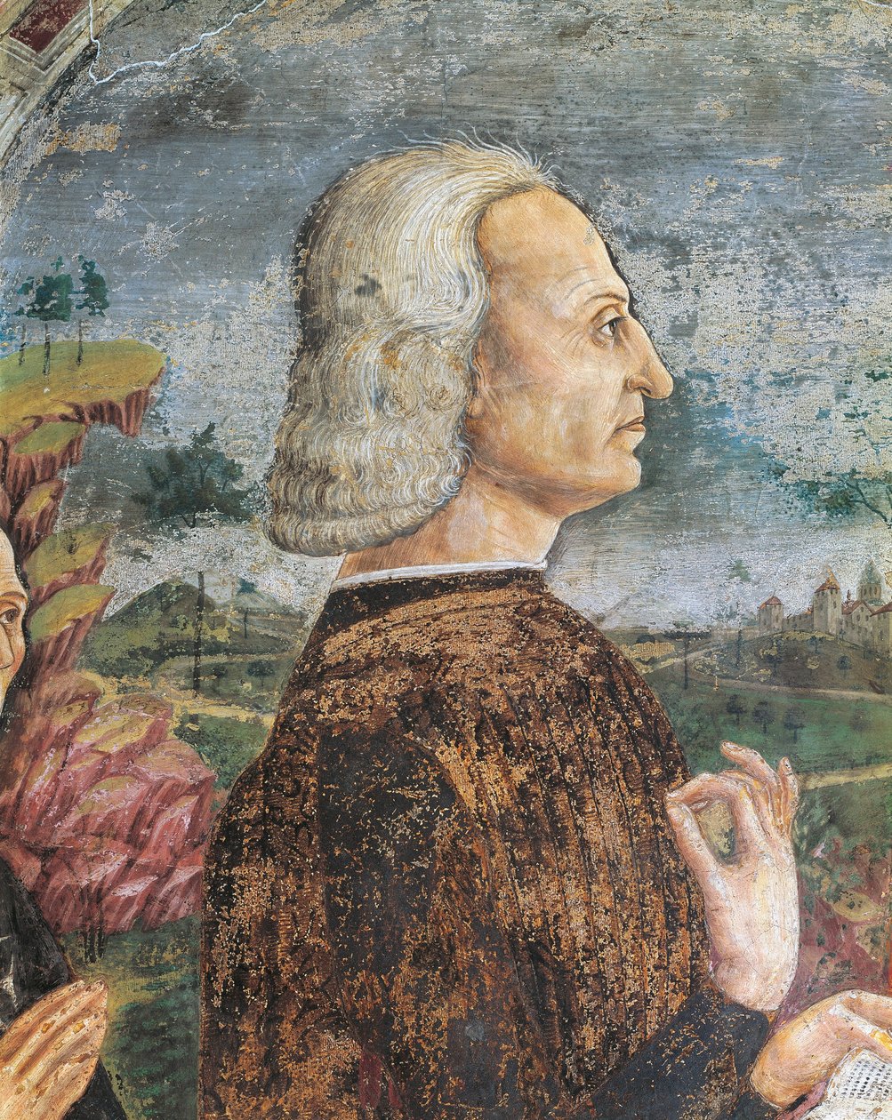 Italia, Región Piamonte, Provincia de Alessandria, Serralunga di Crea, Sacro Monte di Crea, Santuario de Santa María Asunta, Capilla de Santa Margarita de Antioquía Retrato de Guillermo VIII Paleólogo, Marqués de Monferrato, Fresco de Master of Crea