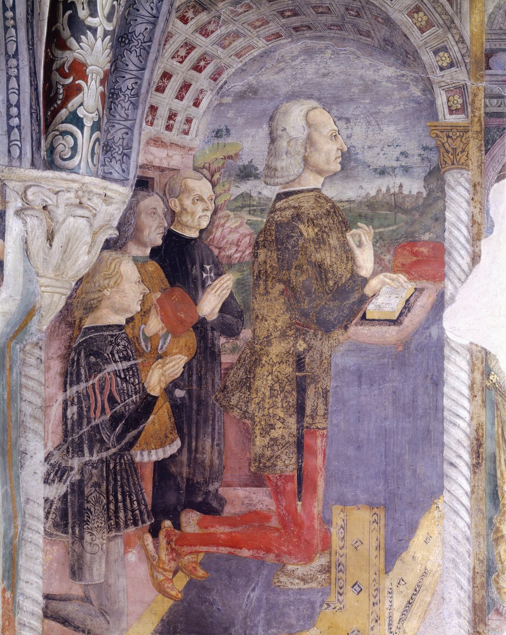 Italia, Región Piamonte, Serralunga di Crea, fresco en la capilla de la Basílica de Santa Maria Assunta de Master of Crea