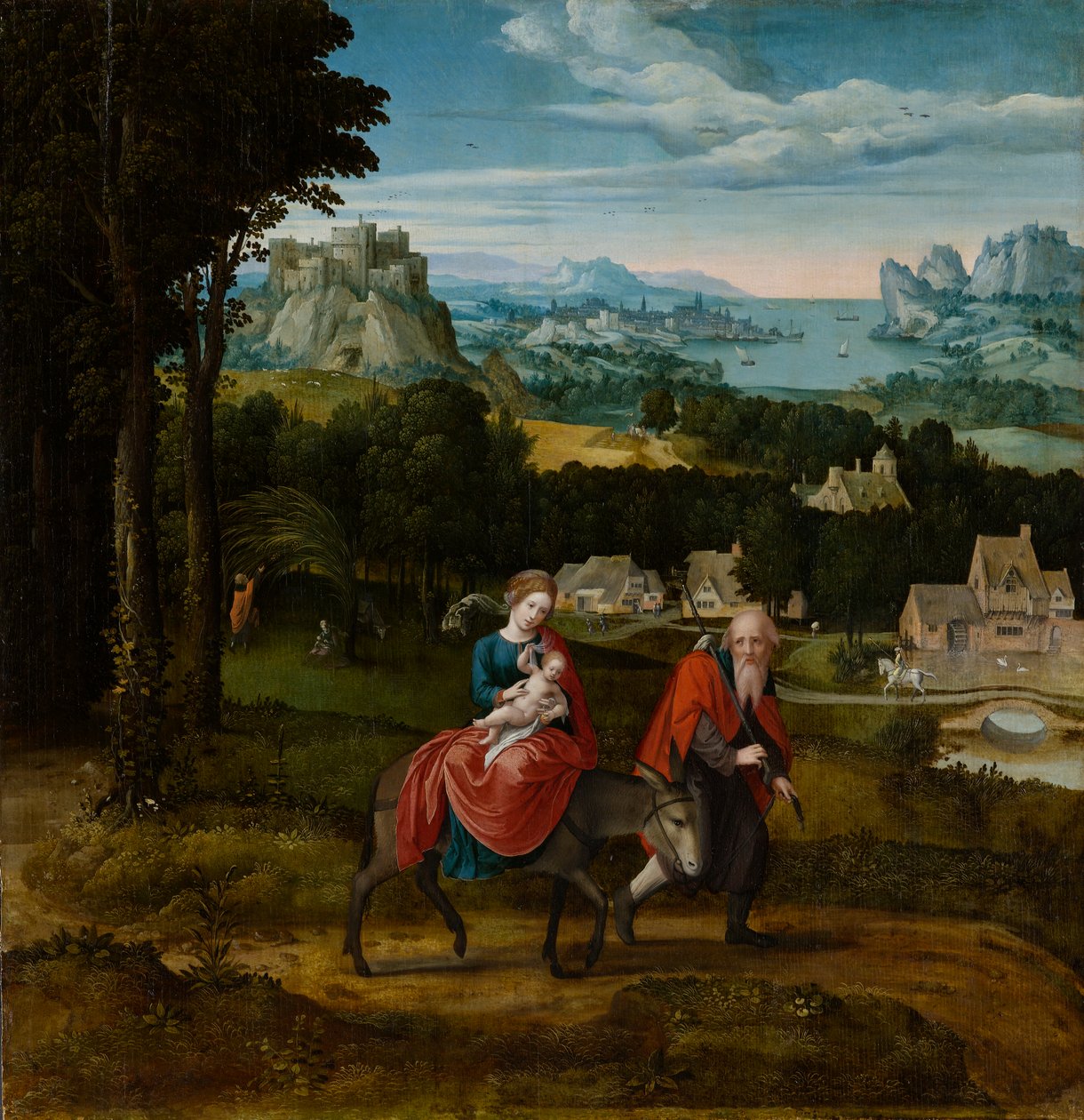 La Huida a Egipto, circa 1530-1535 de Master of Female Half Lengths