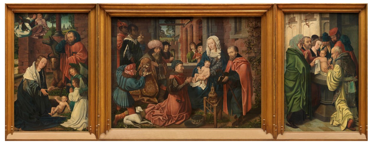 Tríptico de la Epifanía (óleo sobre tabla) de Master of Frankfurt