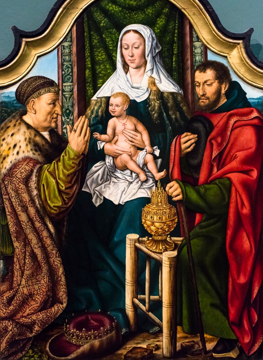 La Adoración de los Magos, c. 1510 (Témpera y óleo sobre madera (roble)) de Master of Frankfurt