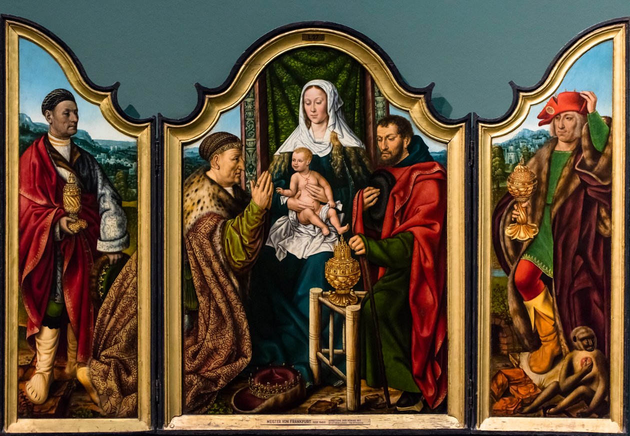 La Adoración de los Magos, c. 1510 (Témpera y óleo sobre madera (roble)) de Master of Frankfurt
