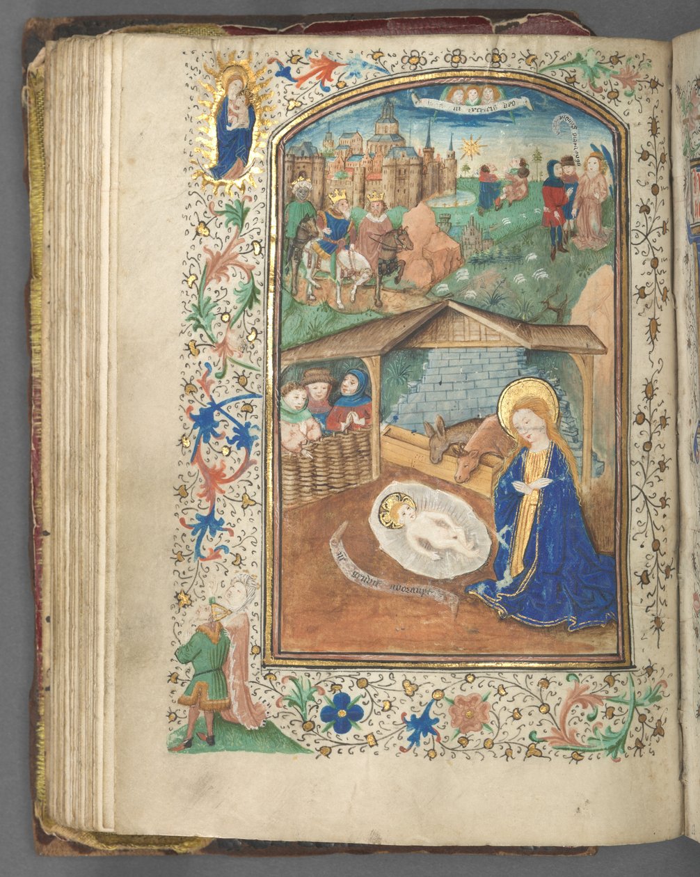 Libro de Horas Uso de Utrecht: fol. 62v, La Natividad, c. 1460-1465 de Master of Gijsbrecht van Brederode