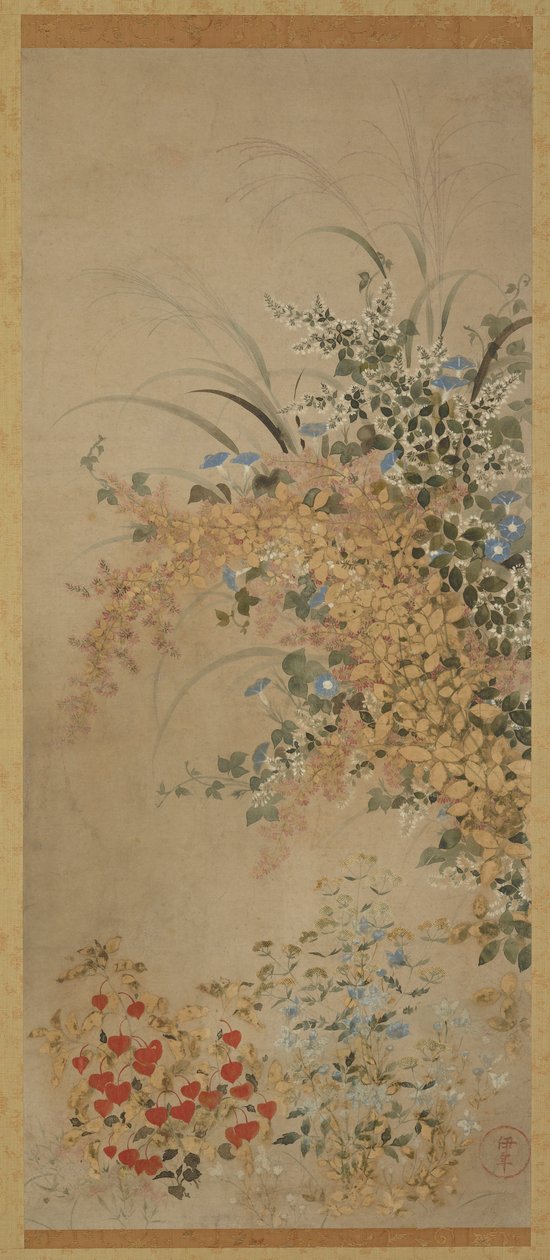 Flores y hierbas, período Edo, 1600-1630 de Master of I nen Seal