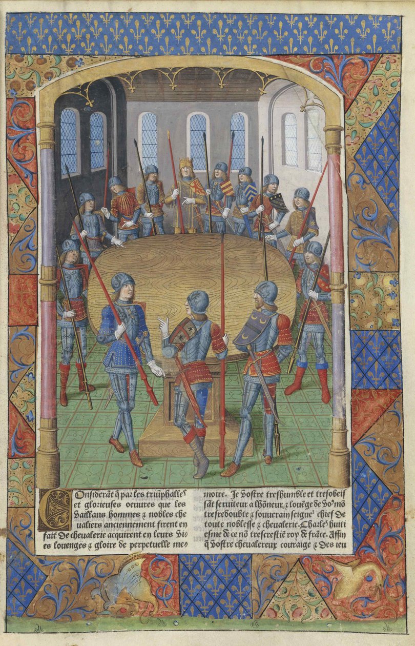 Lancelot du Lac. El rey Arturo y los caballeros de la Mesa Redonda, 1494 de Master of Jacques de Besançon