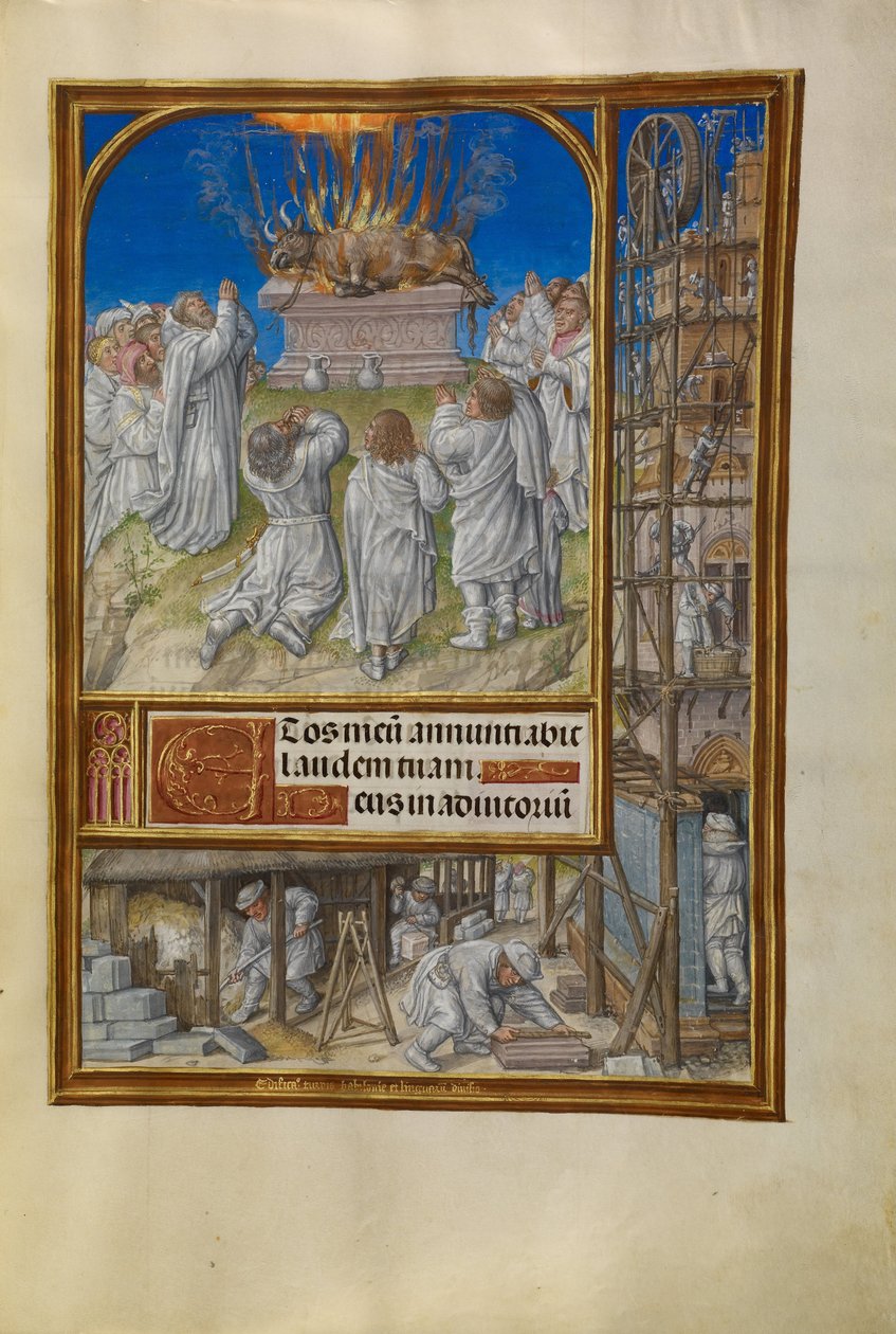 Elías pidiendo fuego del cielo de Master of James IV of Scotland