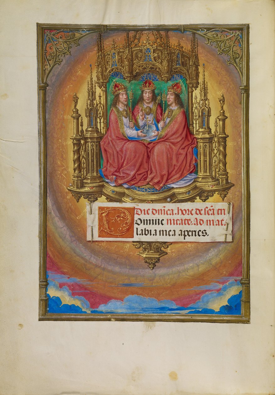 La Santísima Trinidad entronizada de Master of James IV of Scotland
