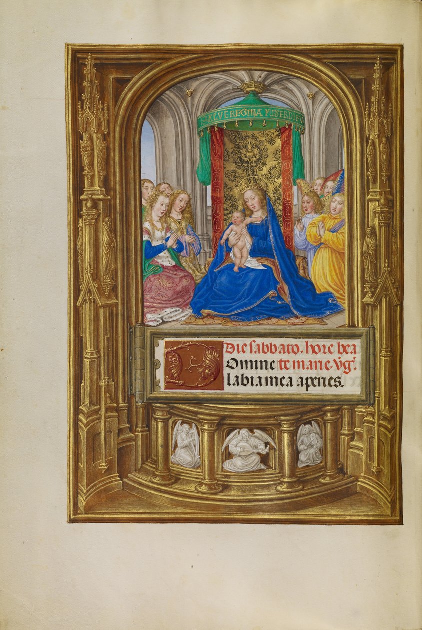 La Virgen y el Niño entronizados de Master of James IV of Scotland